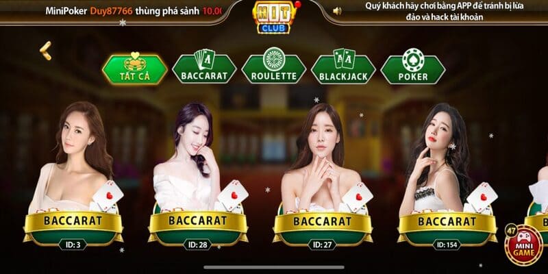 Sảnh casino rất đáng để hội viên tham gia cá cược đổi thưởng 