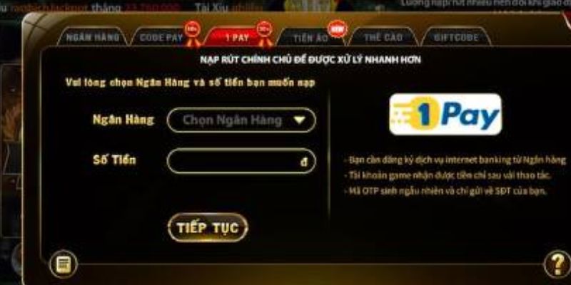 Nạp rút tiền Hitclub bằng ngân hàng